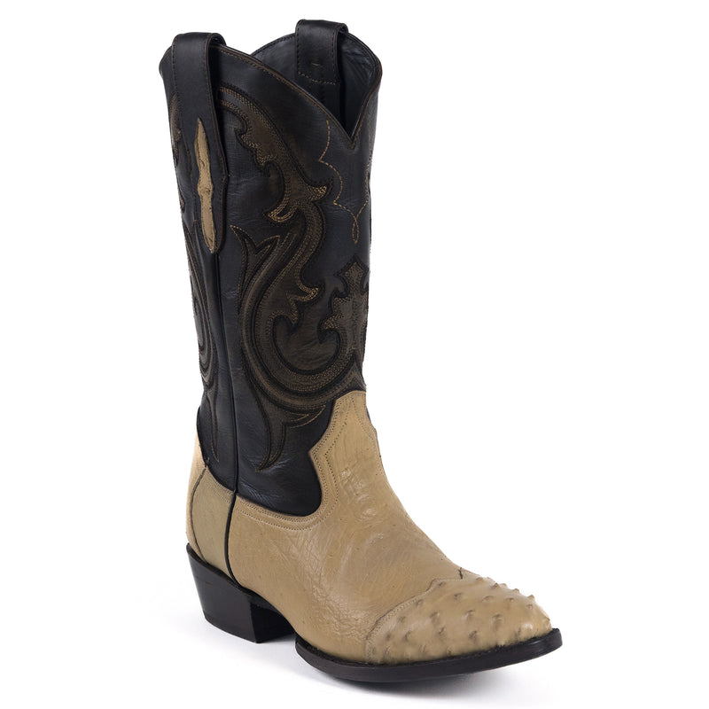 Load image into Gallery viewer, 8010 - RockinLeather Men's Orix Smooth Ostrich Pointed Toe Boot w/Full Quill Ostrich Toe
