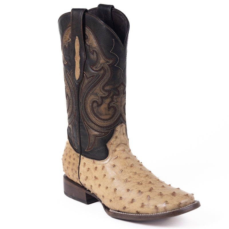 Load image into Gallery viewer, 8011 - RockinLeather Men's Orix Full Quill Ostrich Square Toe Western Boot
