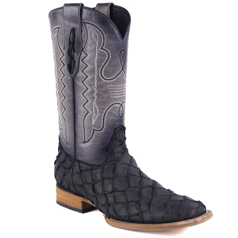 Load image into Gallery viewer, 8019 - RockinLeather Men's Genuine Pirarucu Square Toe Western Boot
