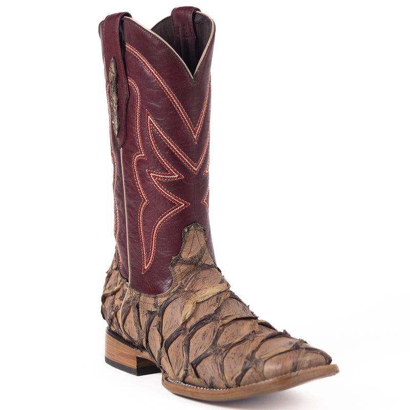 Load image into Gallery viewer, 8020 - RockinLeather Men's Genuine Pirarucu Square Toe Western Boot
