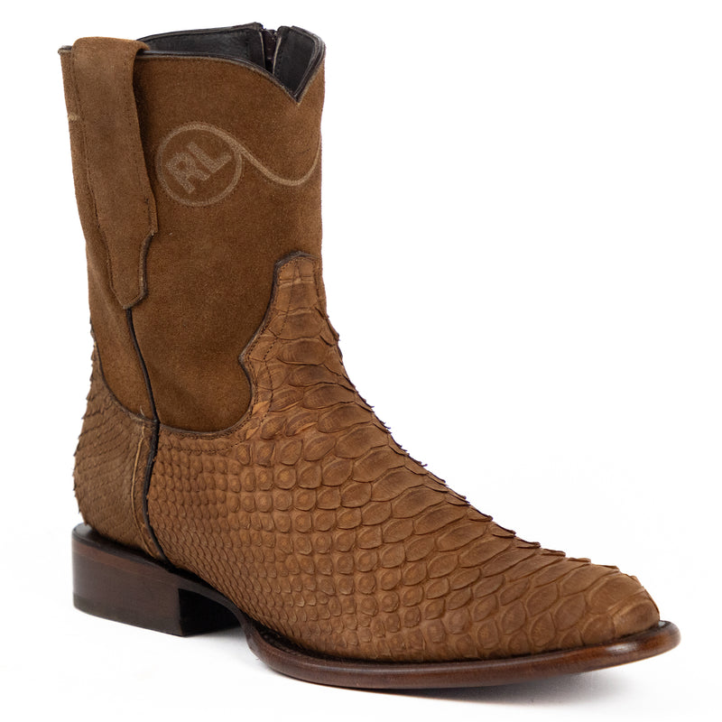 Load image into Gallery viewer, 8031 - RockinLeather Men's Genuine Sanded Honey Python Boots With Zipper
