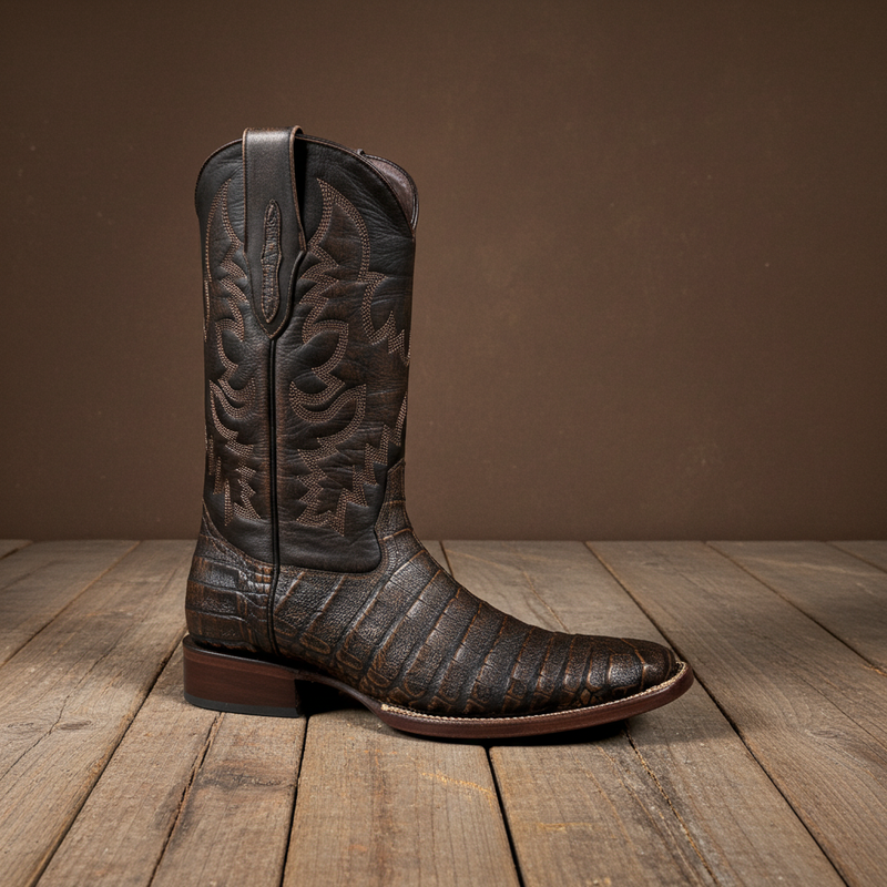 Load image into Gallery viewer, 8035 - RockinLeather Men's Caiman Square Toe Western Boot
