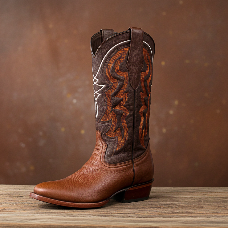 Load image into Gallery viewer, 8039 - RockinLeather Men's Genuine Brown Deer Skin Western Boot
