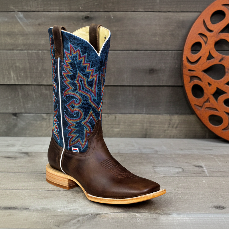 Load image into Gallery viewer, 1157 - RockinLeather Men's Chocolate Cowhide Western Boot
