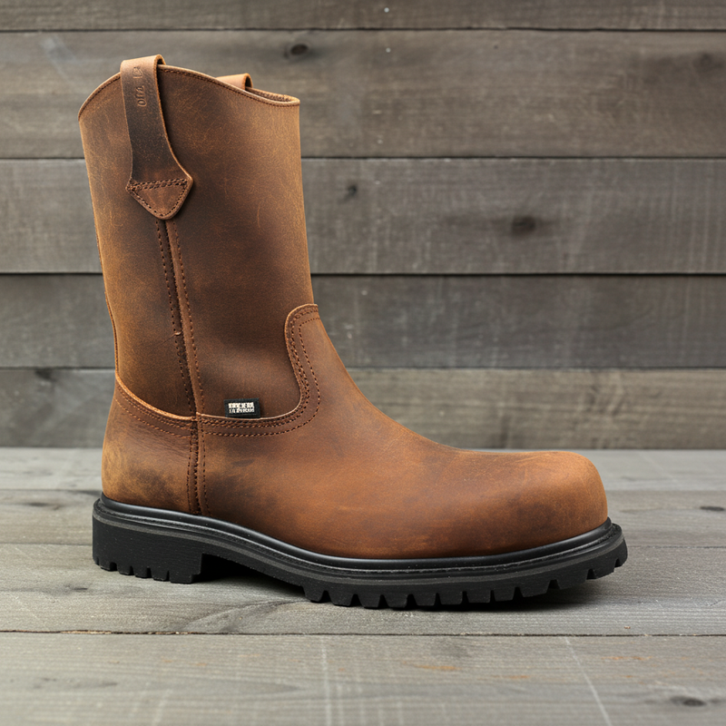 Load image into Gallery viewer, 9002 - RockinLeather Men's Crazy Horse Round Steel Toe Boot
