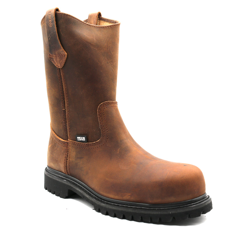 Load image into Gallery viewer, 9002 - RockinLeather Men's Crazy Horse Round Steel Toe Boot
