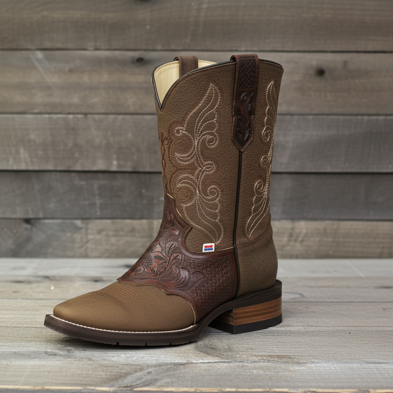 Load image into Gallery viewer, 1127 - RockinLeather Men's Hand Tooled Overlay Western Boot
