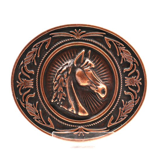 RLB504 - RockinLeather Pewter Horsehead Belt Buckle