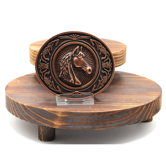 RLB504 - RockinLeather Pewter Horsehead Belt Buckle
