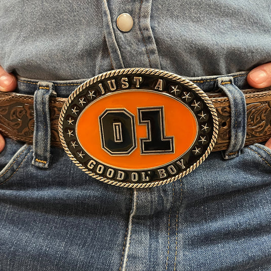 RLB002 - RockinLeather "Just A Good Ol' Boy" Belt Buckle