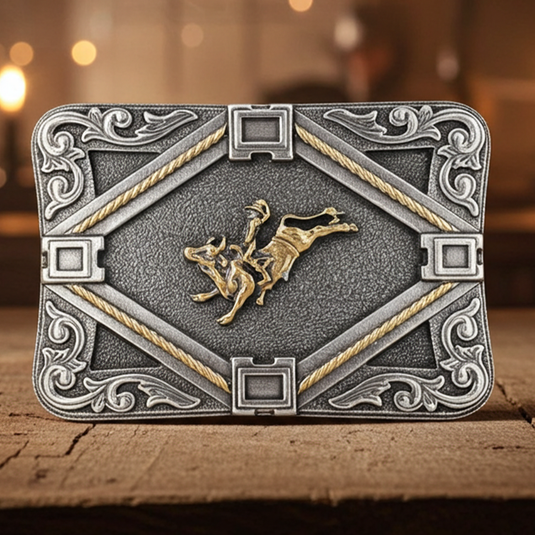 RLB009 - RockinLeather Bull Rider Belt Buckle