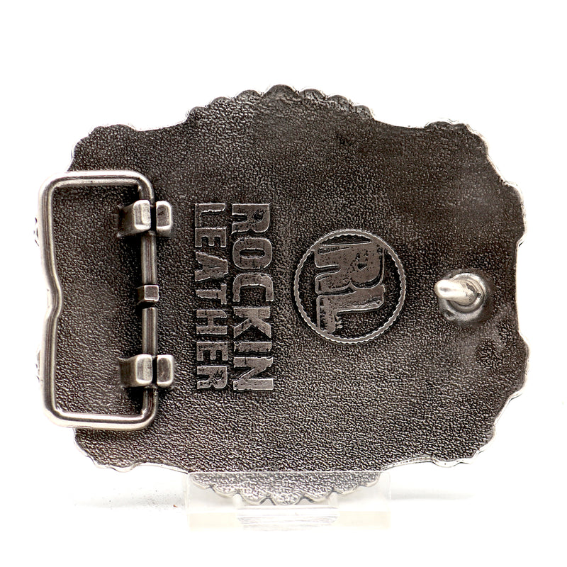 Load image into Gallery viewer, RLB012 - RockinLeather Antique Silver/Gold Don't Tread On Me Belt Buckle
