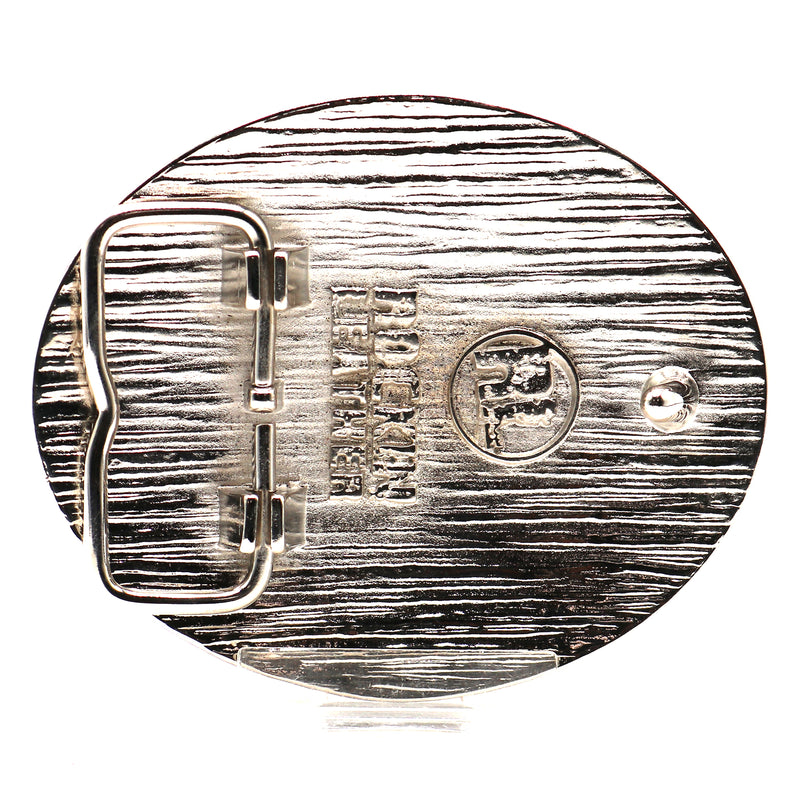 Load image into Gallery viewer, RLB503 - RockinLeather Silver Steer Head Oval Buckle
