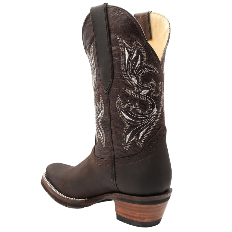 Load image into Gallery viewer, 2133 - RockinLeather Women's Dark Brown Western Boot With Narrow Square Toe
