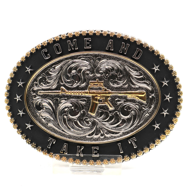 Load image into Gallery viewer, RLB004 - RockinLeather "Come And Take It" Belt Buckle
