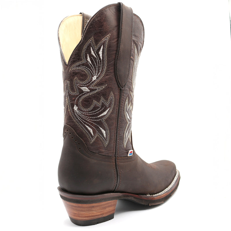 Load image into Gallery viewer, 2133 - RockinLeather Women's Dark Brown Western Boot With Narrow Square Toe
