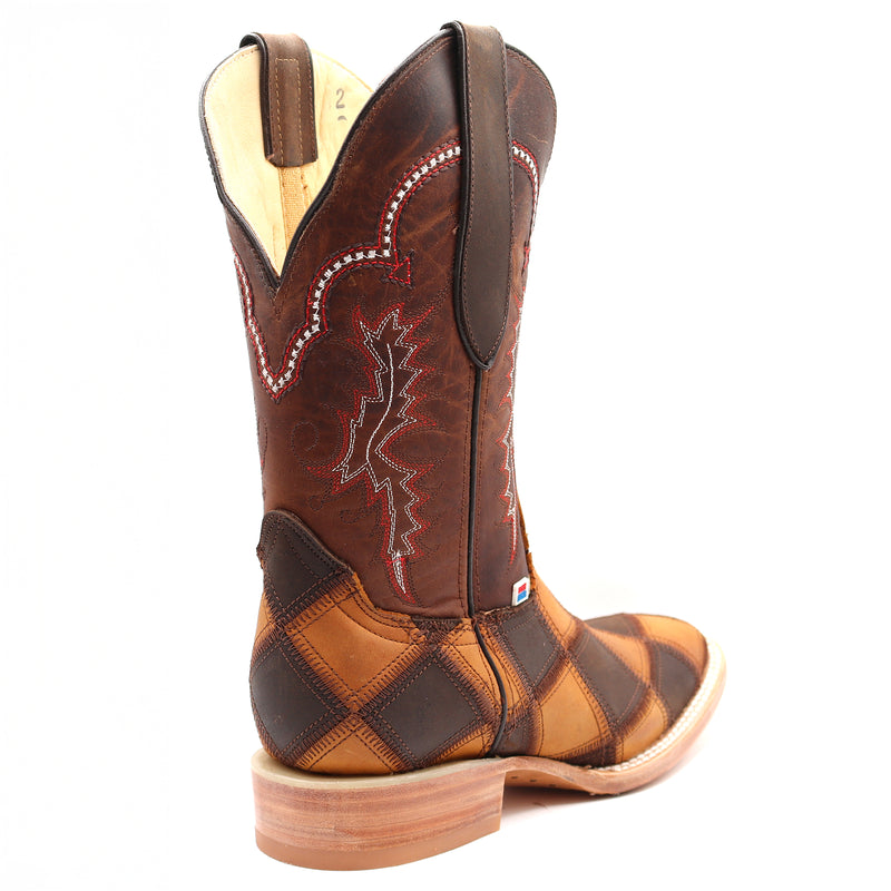 Load image into Gallery viewer, 2201 - RockinLeather Women's Patchwork Square Toe Western Boot
