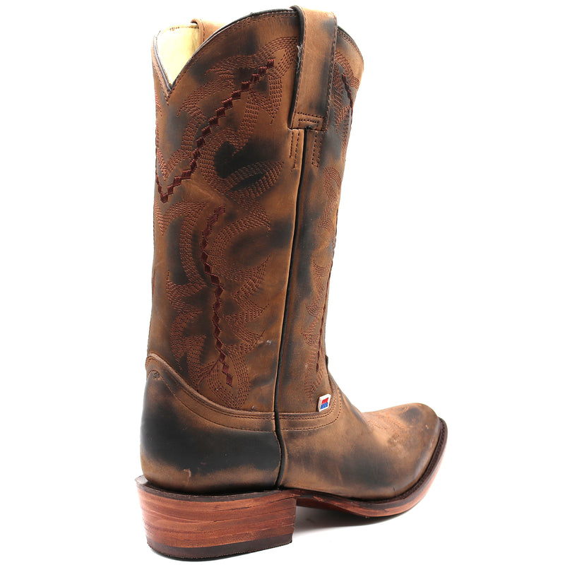 Load image into Gallery viewer, 2560 - RockinLeather Women's Distressed Brown Western Boot With Round Toe
