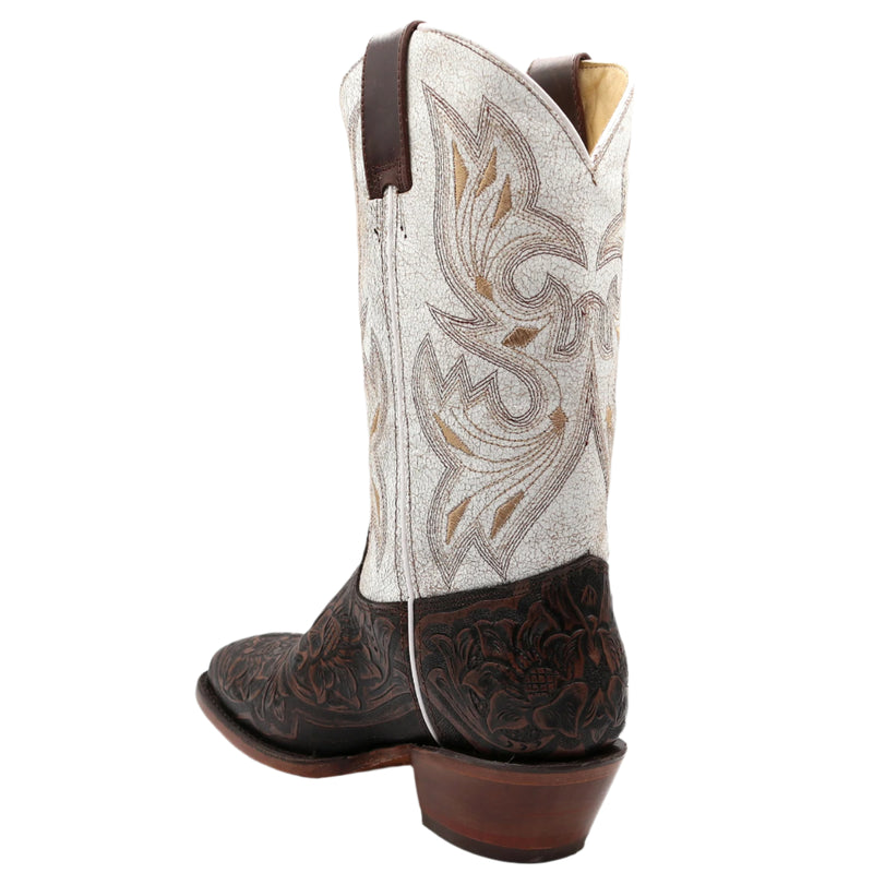 Load image into Gallery viewer, 2200 - RockinLeather Women's Floral Leather Stamped Western Boot
