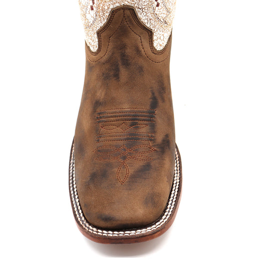 2573 - RockinLeather Women's Crazy Trigo Square Toe Western Boot